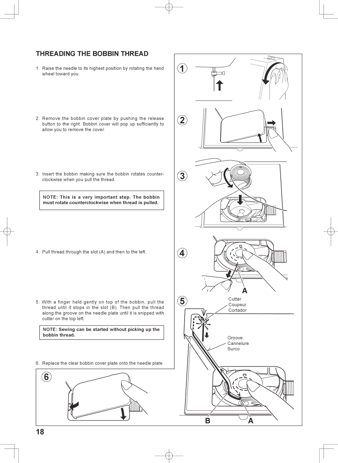 Singer 7467S instruction manual Threading the Bobbin Thread 