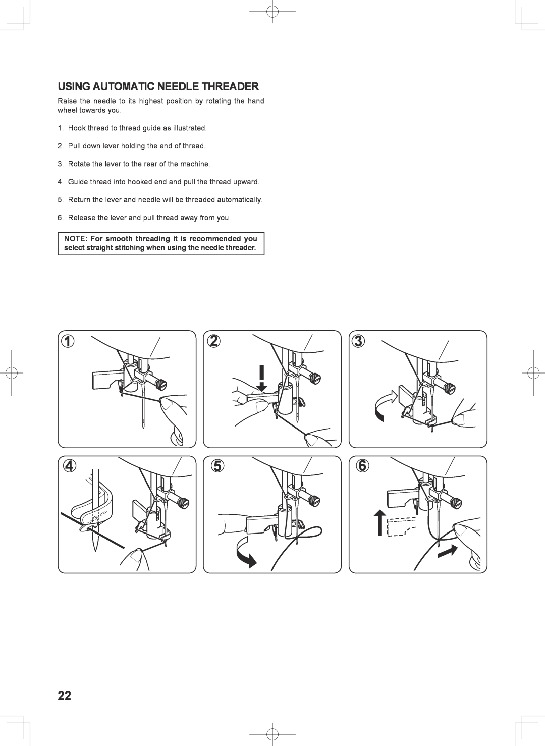 Singer 7467S instruction manual Using Automatic Needle Threader 