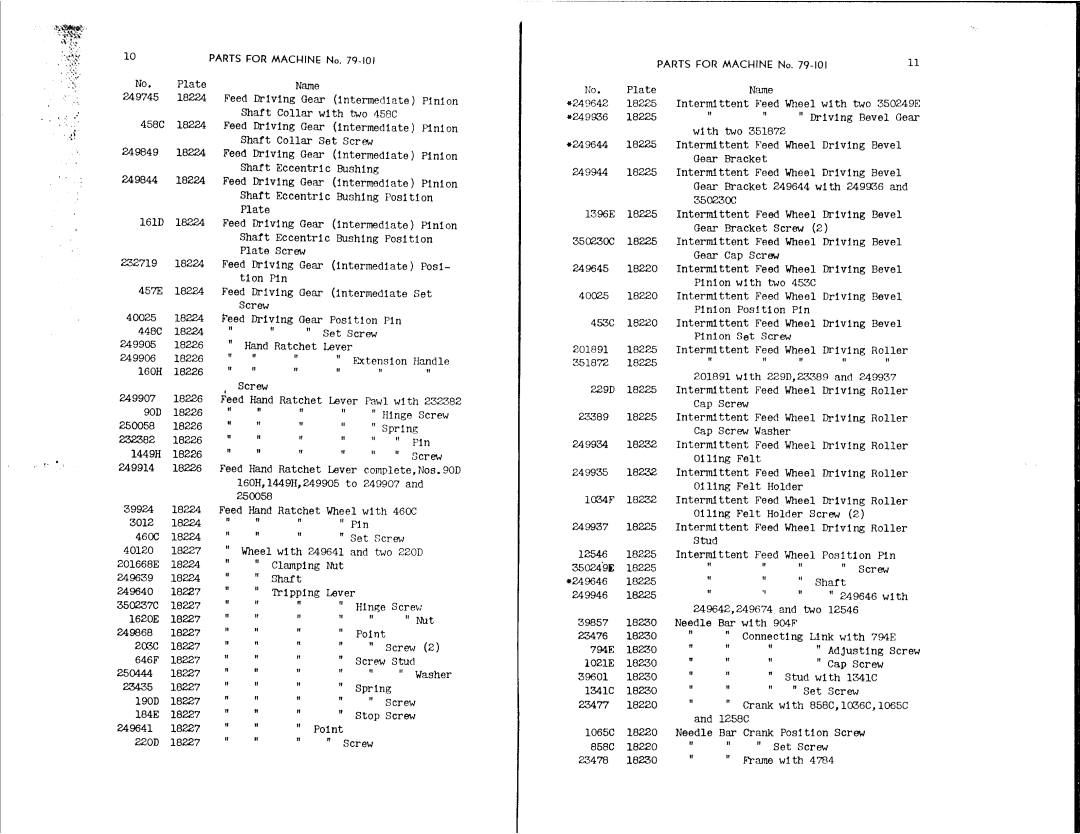 Singer 79-101 manual 