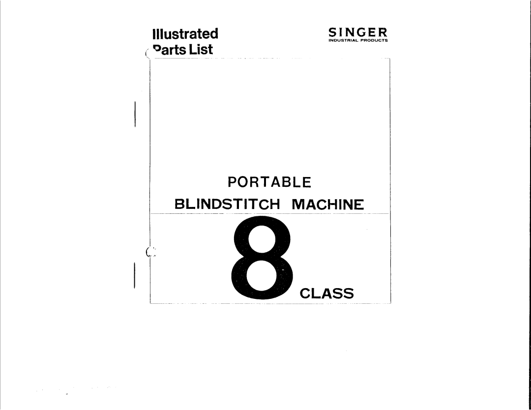 Singer 8 Class manual 