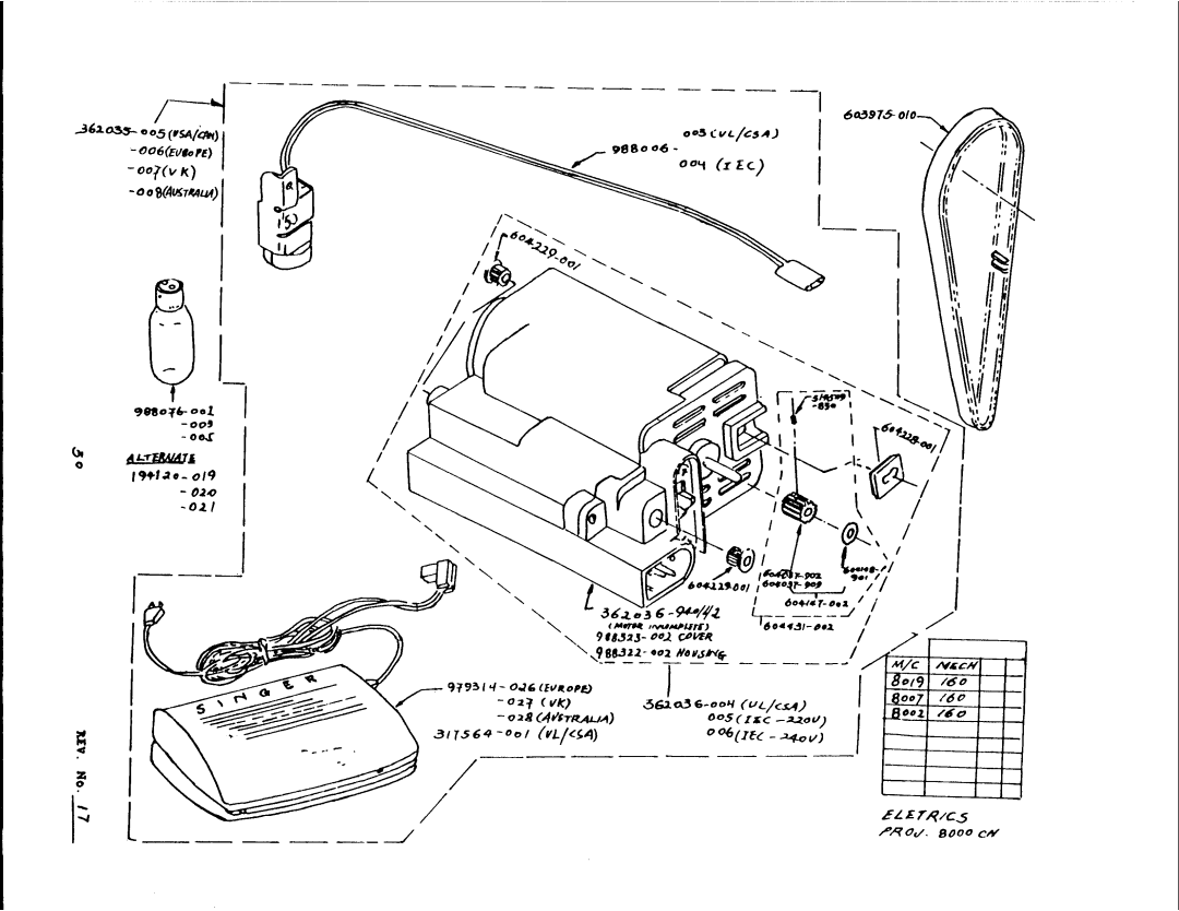 Singer 8000 Series manual 