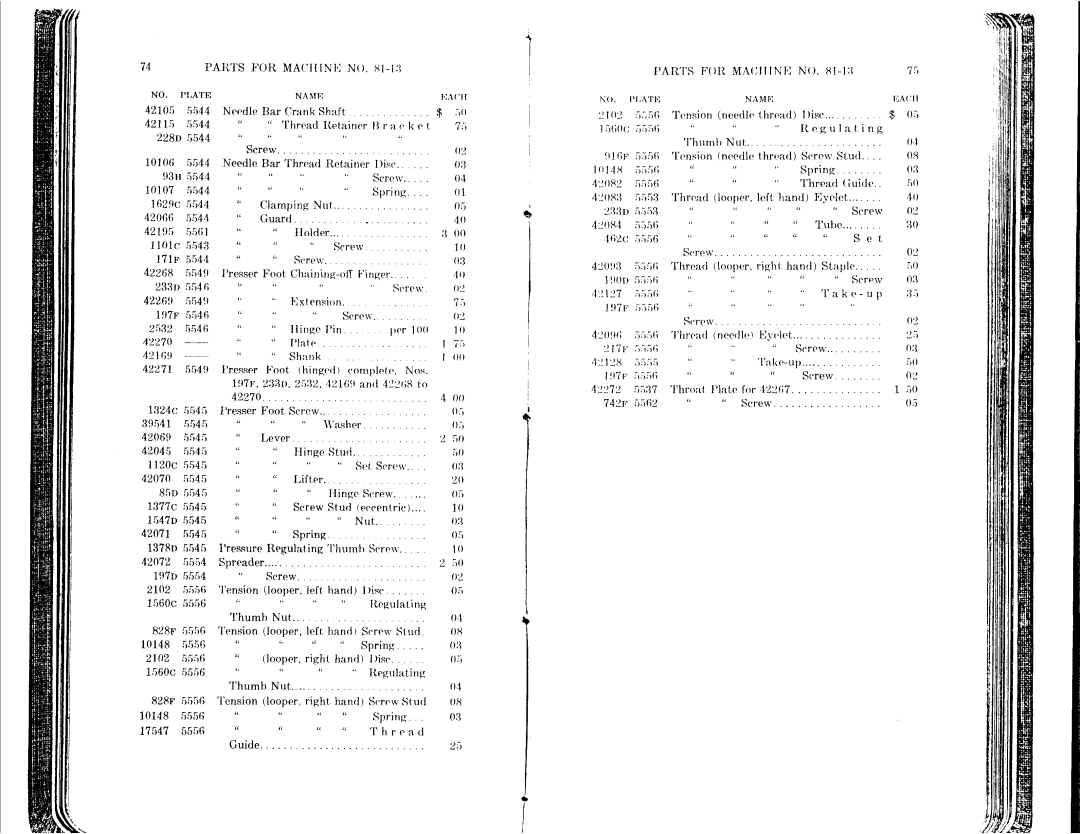 Singer 81-1 to 81-6, 81-10 to 81-14 manual 