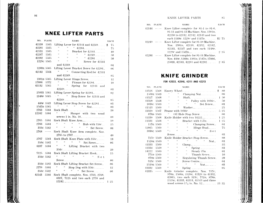 Singer 81-10 to 81-14, 81-1 to 81-6 manual 