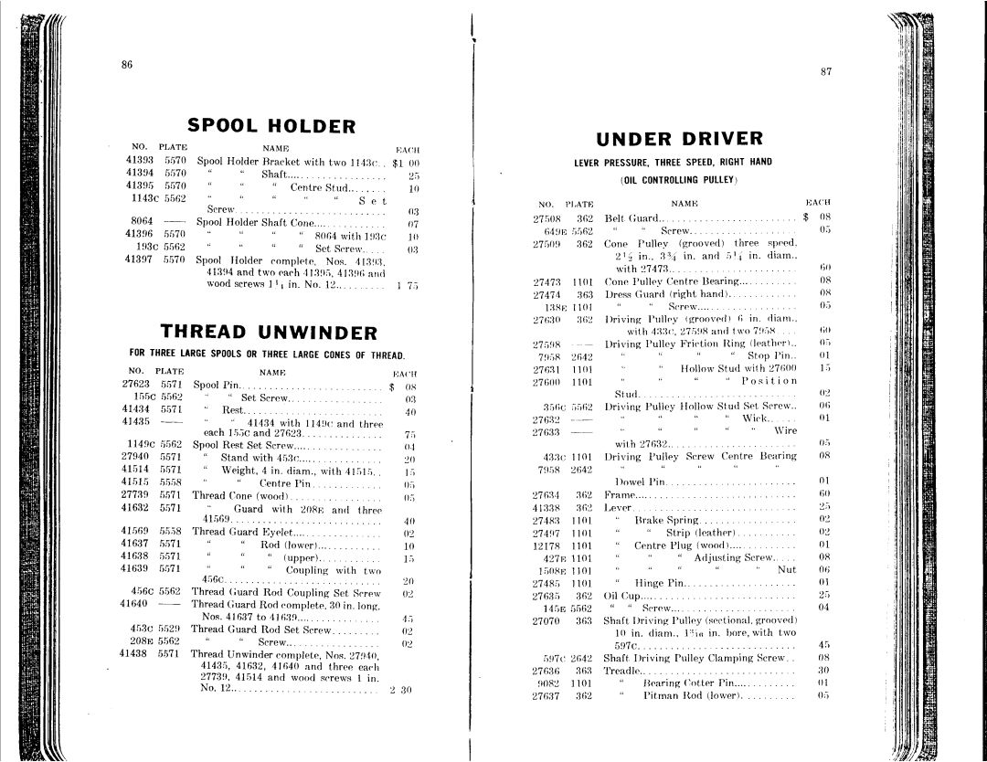 Singer 81-1 to 81-6, 81-10 to 81-14 manual 