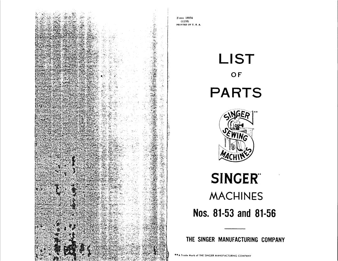 Singer 81-53, 81-56 manual 