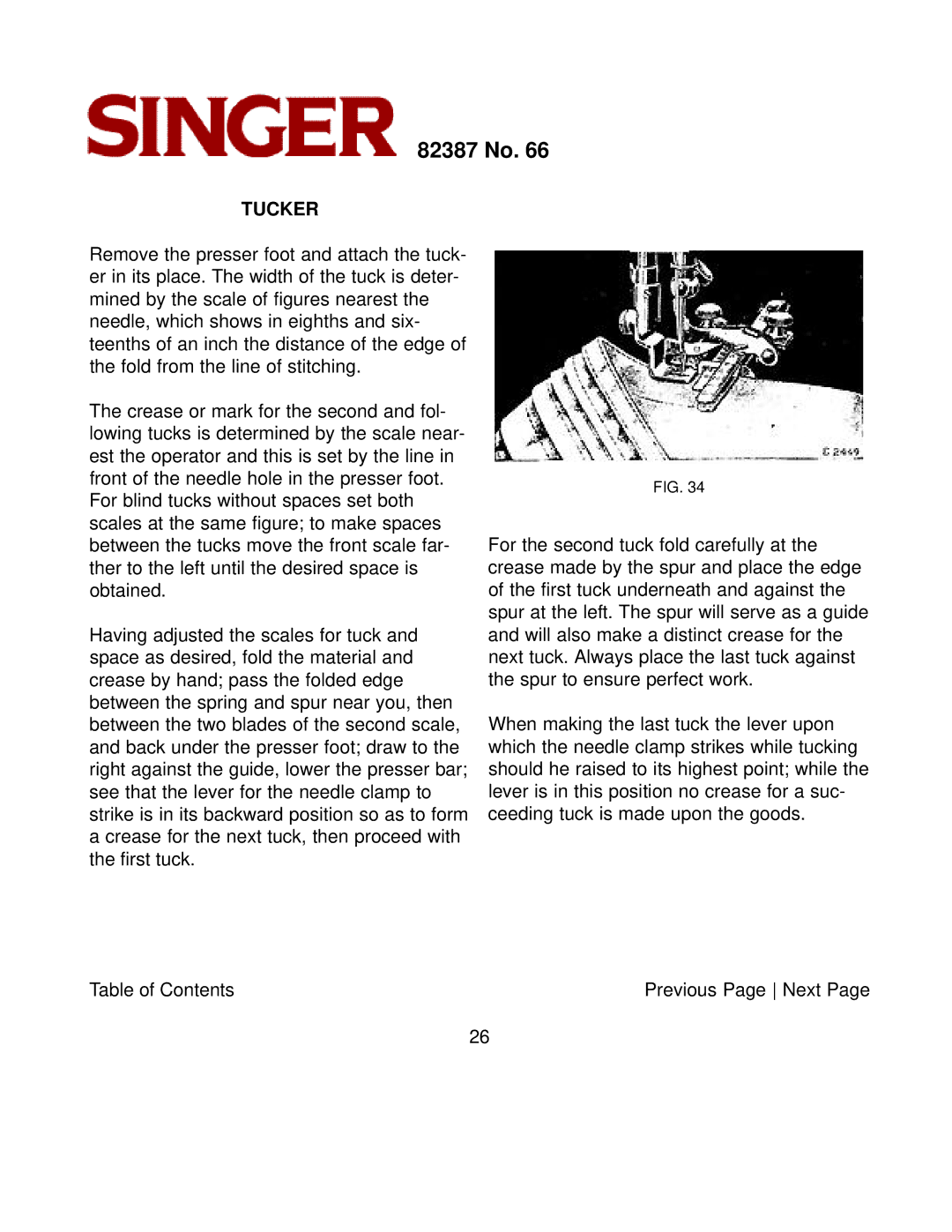 Singer 82387 instruction manual Tucker 