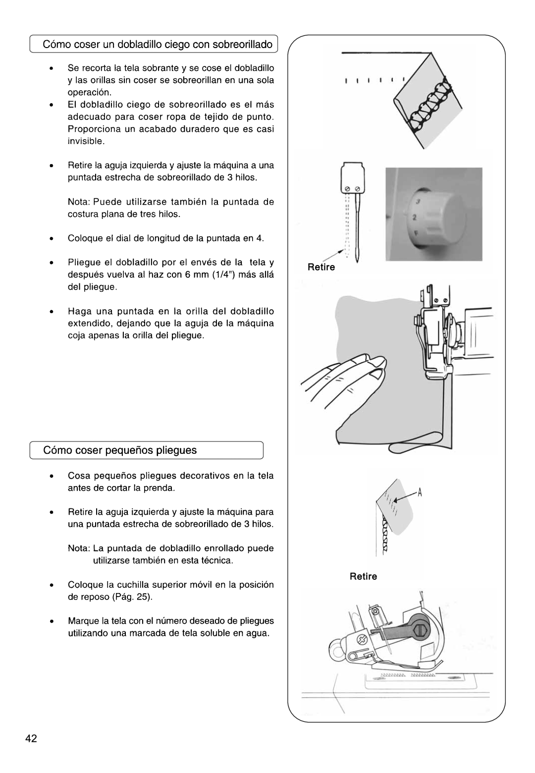 Singer 850CSH instruction manual Retire 