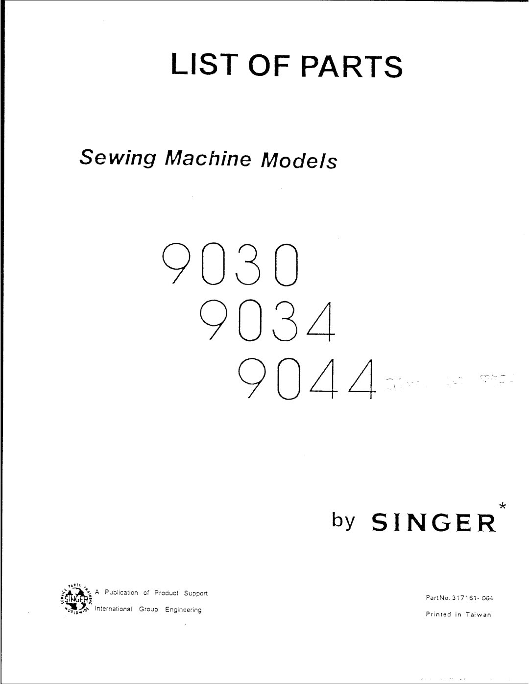 Singer 9034, 9030, 9044 manual 