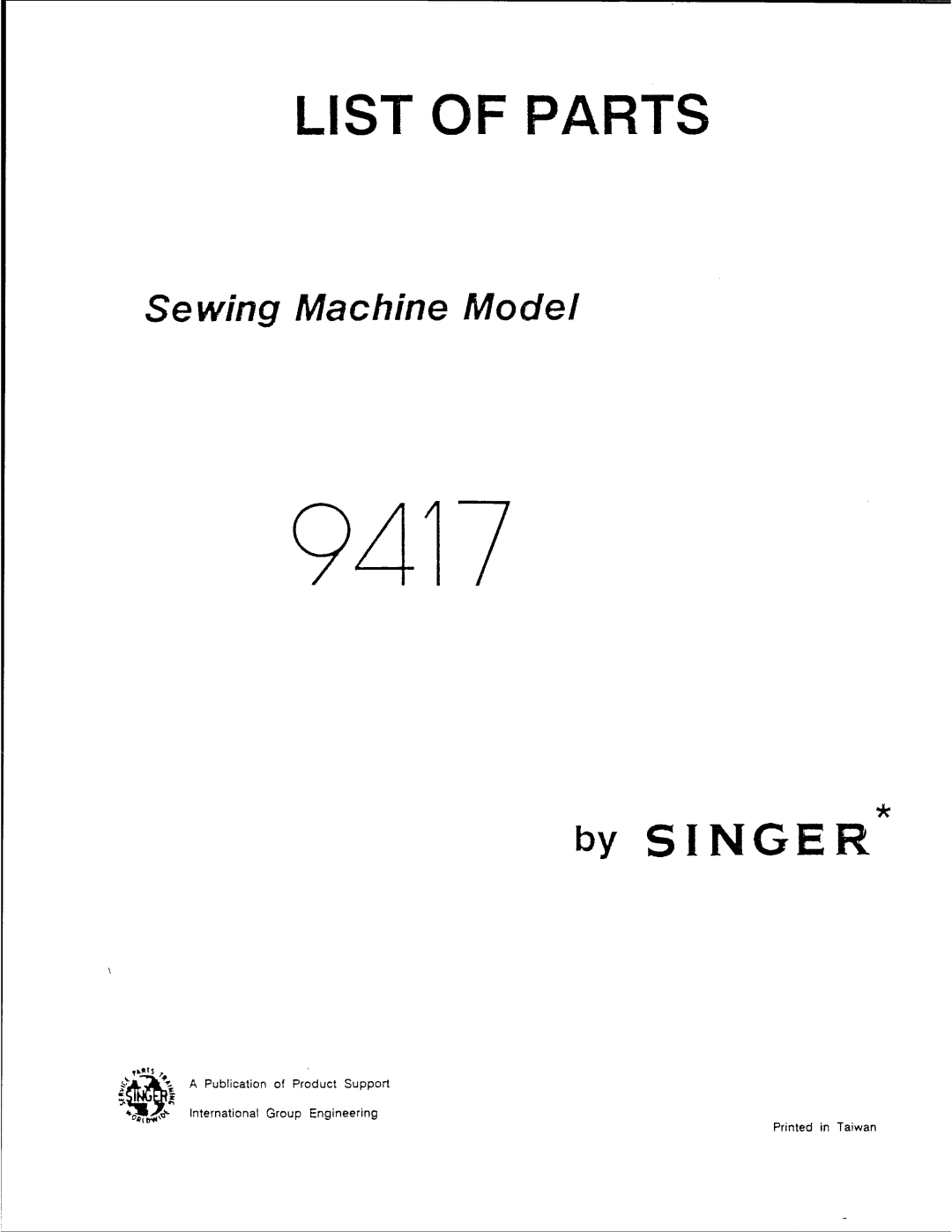 Singer 9417 manual 