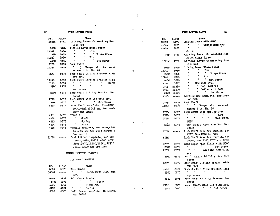 Singer 95-41, 95-42, 95-40 manual 