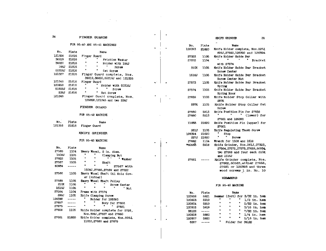 Singer 95-41, 95-42, 95-40 manual 