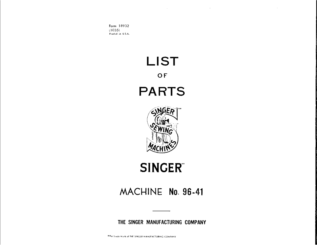 Singer 96-41 manual 