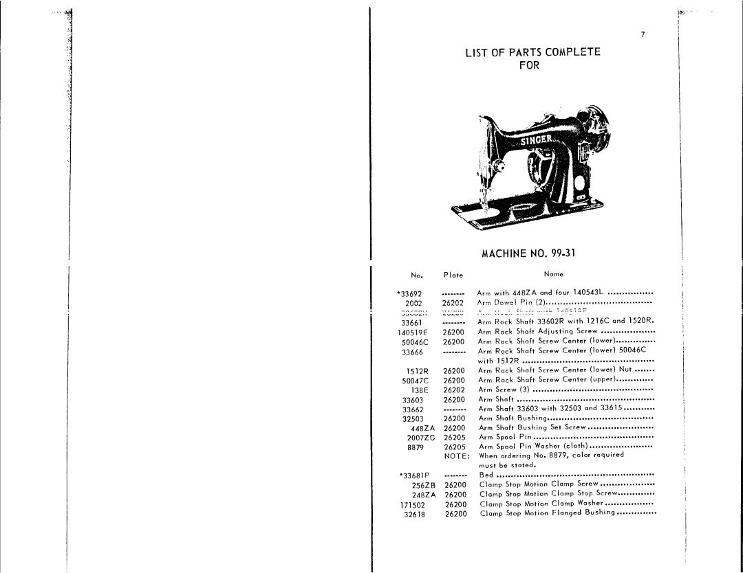 Singer 99-31 manual 