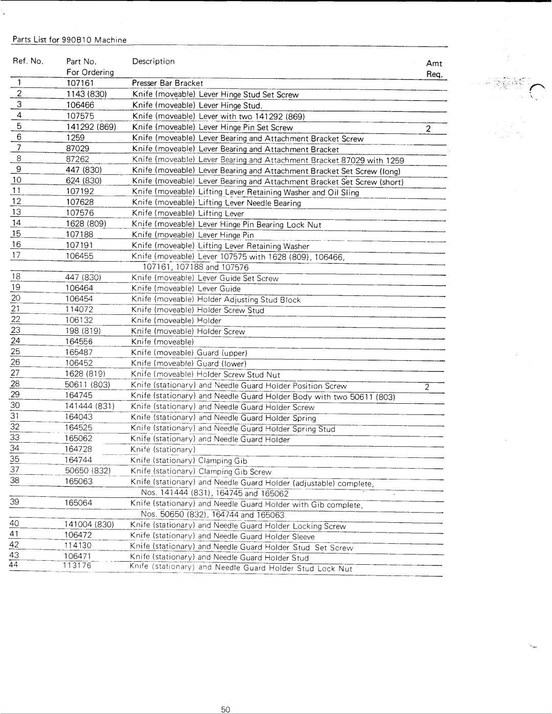 Singer 990B10, 990B11 manual 