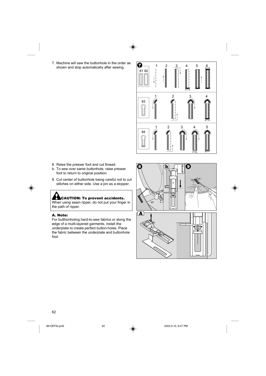 Singer 9910EFSC.PM6 instruction manual 9910EFSt.pm6 2003.9.10, 847 PM 