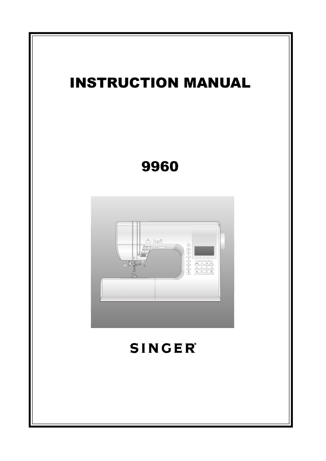 Singer 9960 instruction manual 