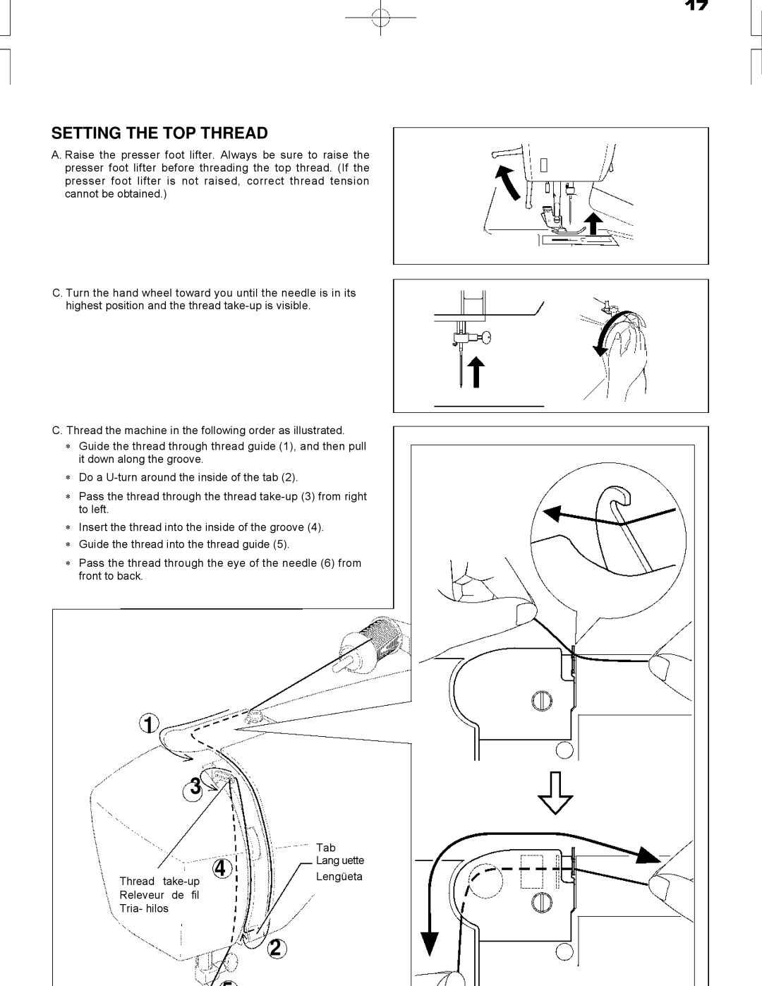 Singer CE-150 instruction manual Setting the TOP Thread 