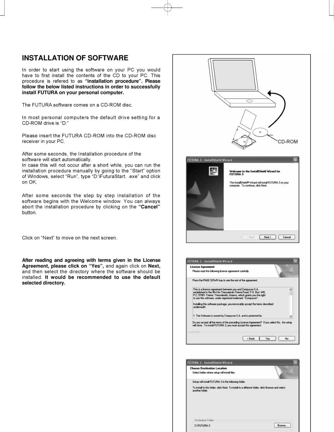 Singer CE-150 instruction manual Installation of Software, Cd-Rom 