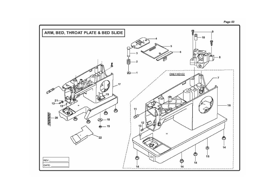 Singer CG-550, HD 105, HD 102 manual 