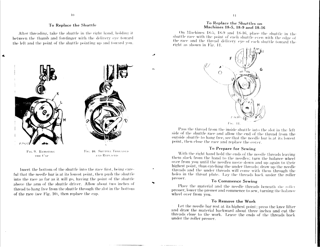 Singer CLASS 18 manual 