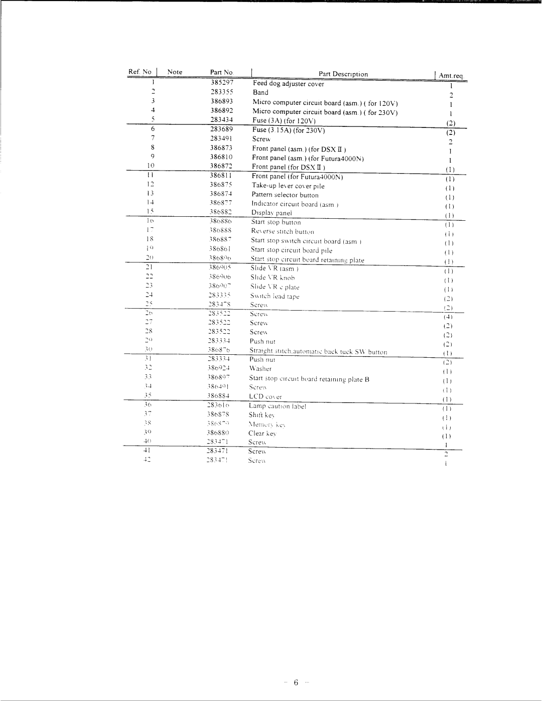 Singer DSXII manual 