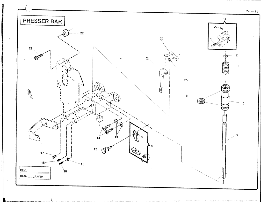 Singer FM17, CM17, FM22, 57825, 5825, 5830, 5838, SM14 manual 