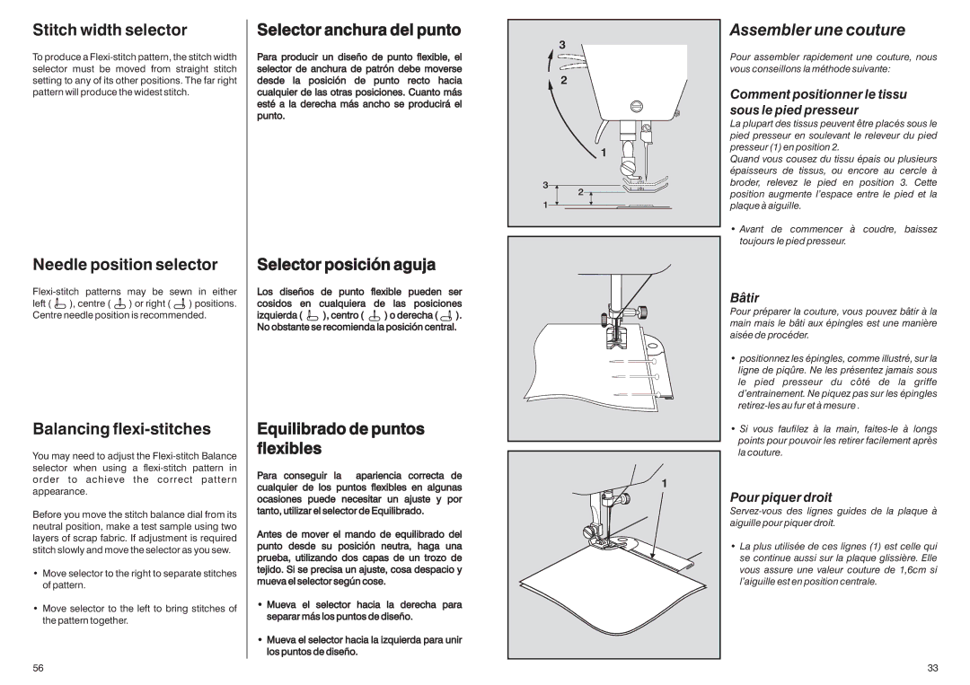 Singer HD-110 manual Assembler une couture 