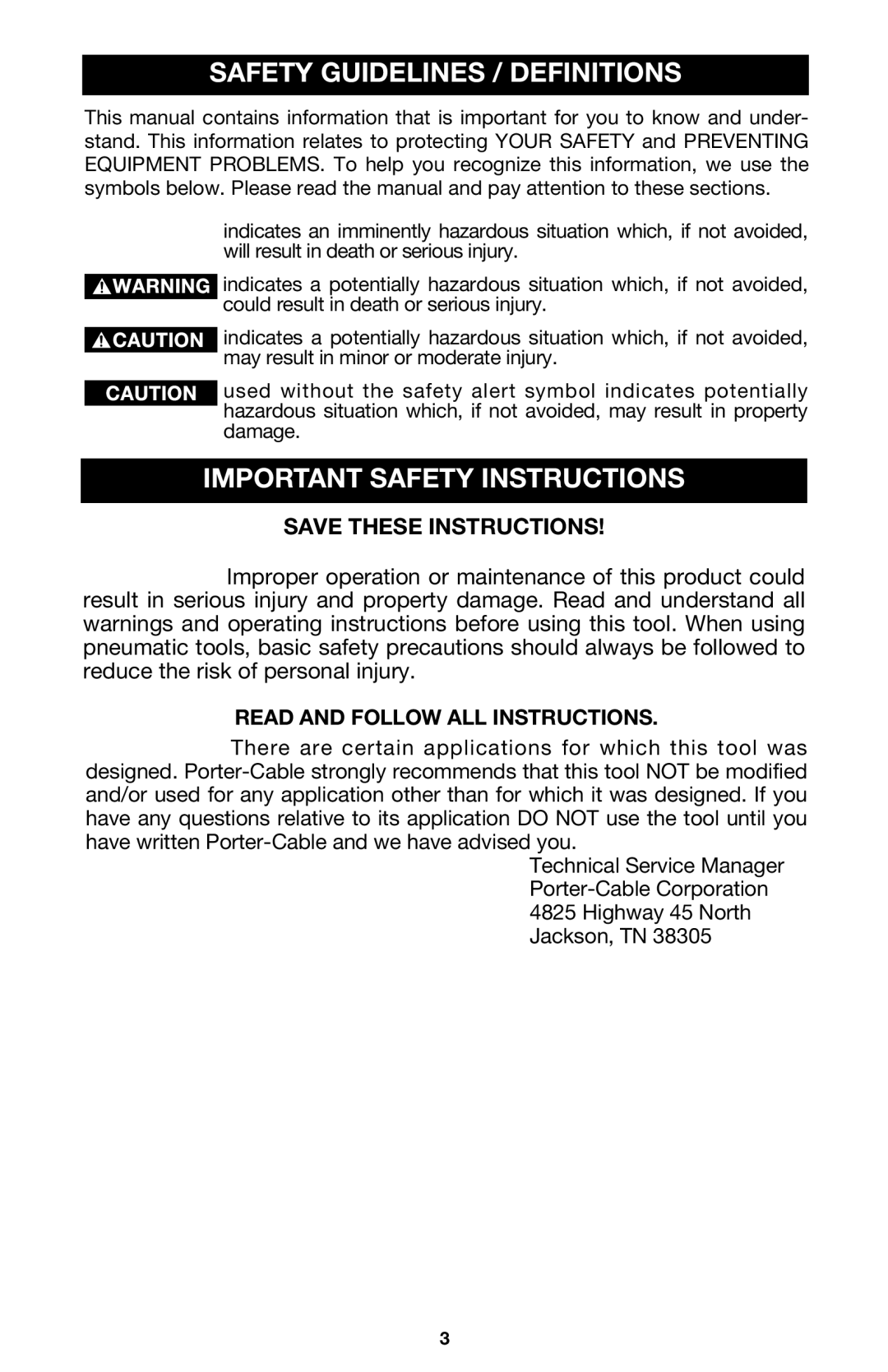 Singer RN175A instruction manual Safety Guidelines / Definitions, Important Safety Instructions 