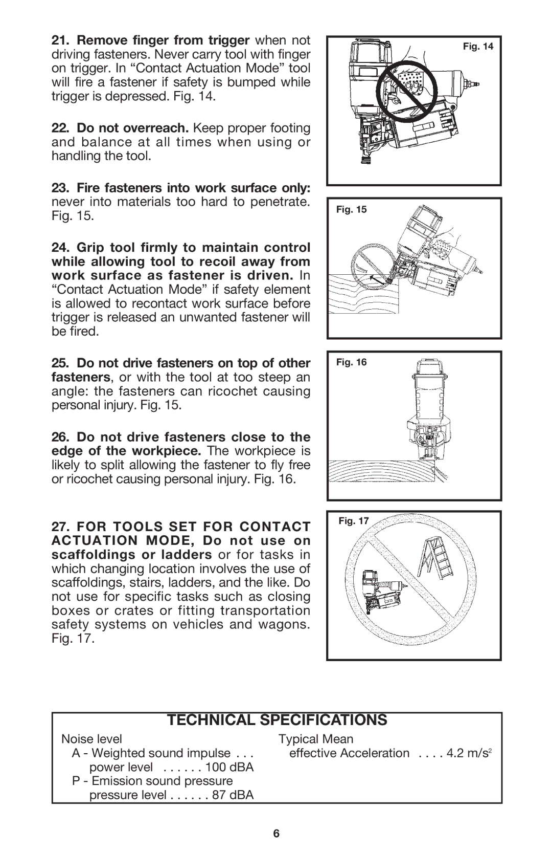 Singer RN175A instruction manual Technical Specifications, Noise level 