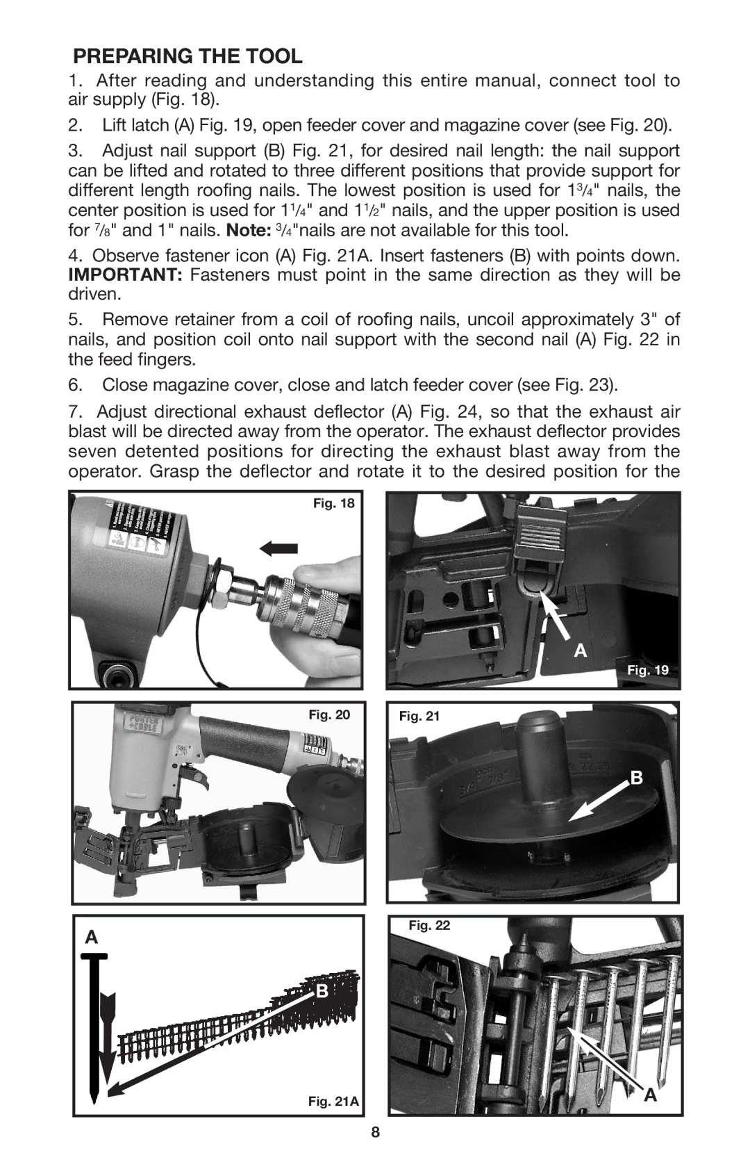 Singer RN175A instruction manual Preparing the Tool 