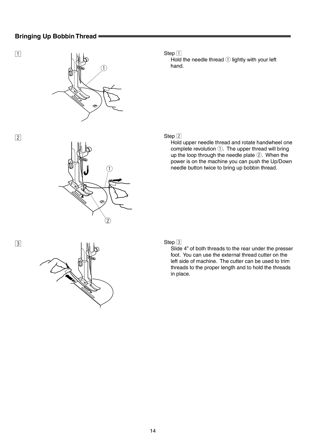 Singer S16 instruction manual Bringing Up Bobbin Thread 