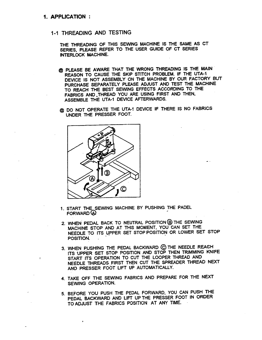 Singer ST-1, UT-1 instruction manual 