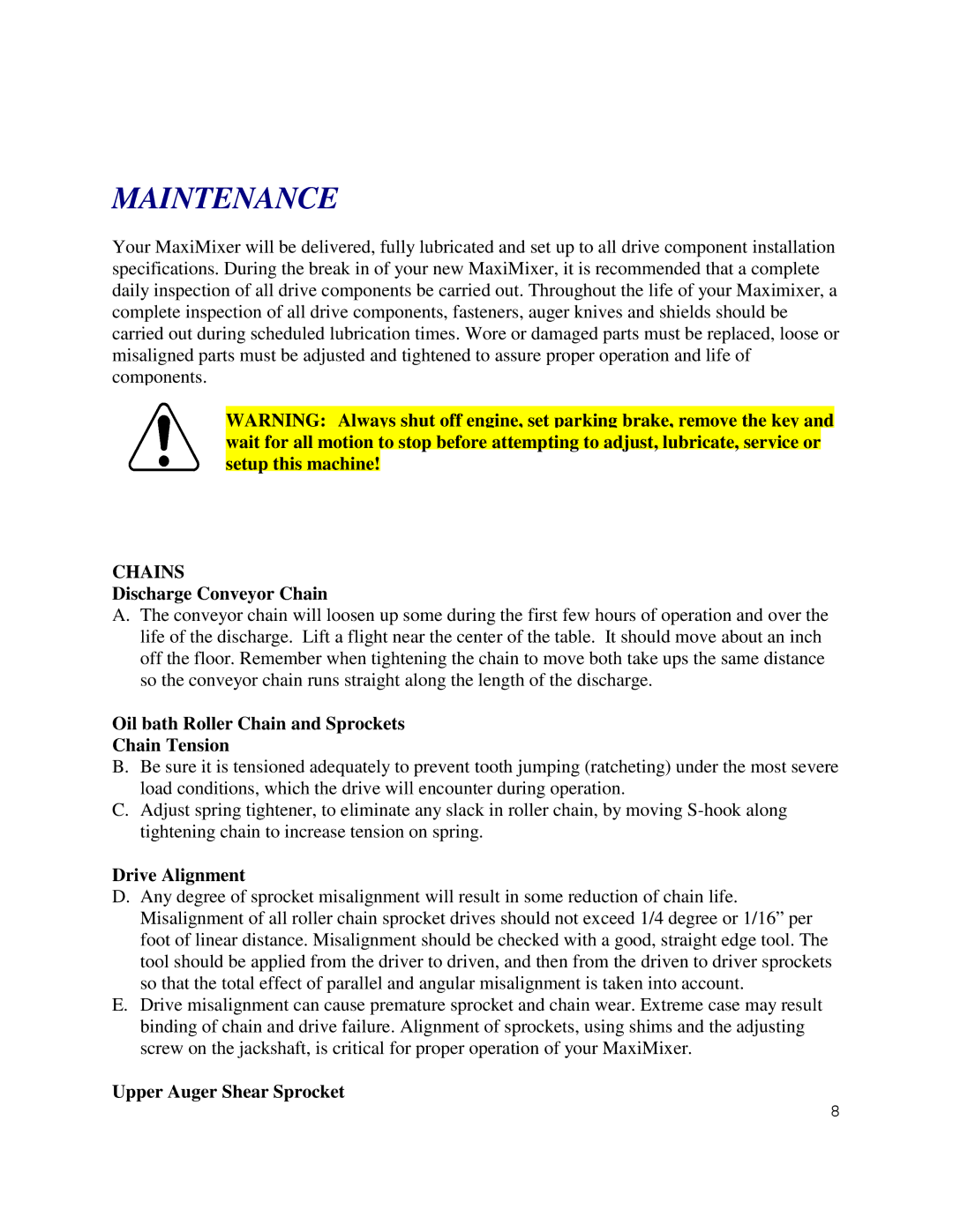 Sioux Tools 2050 manual Maintenance 