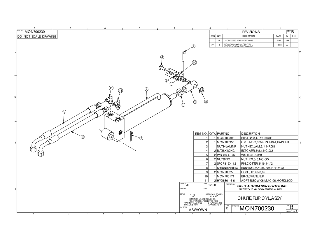 Sioux Tools 2050 manual MON700230, ADPT,ELBOW,06,MJIC,06,MORG,90D 