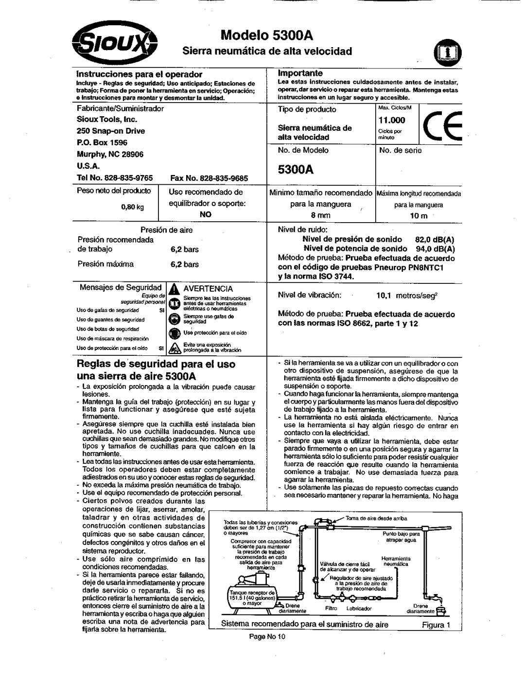 Sioux Tools 5300A manual 