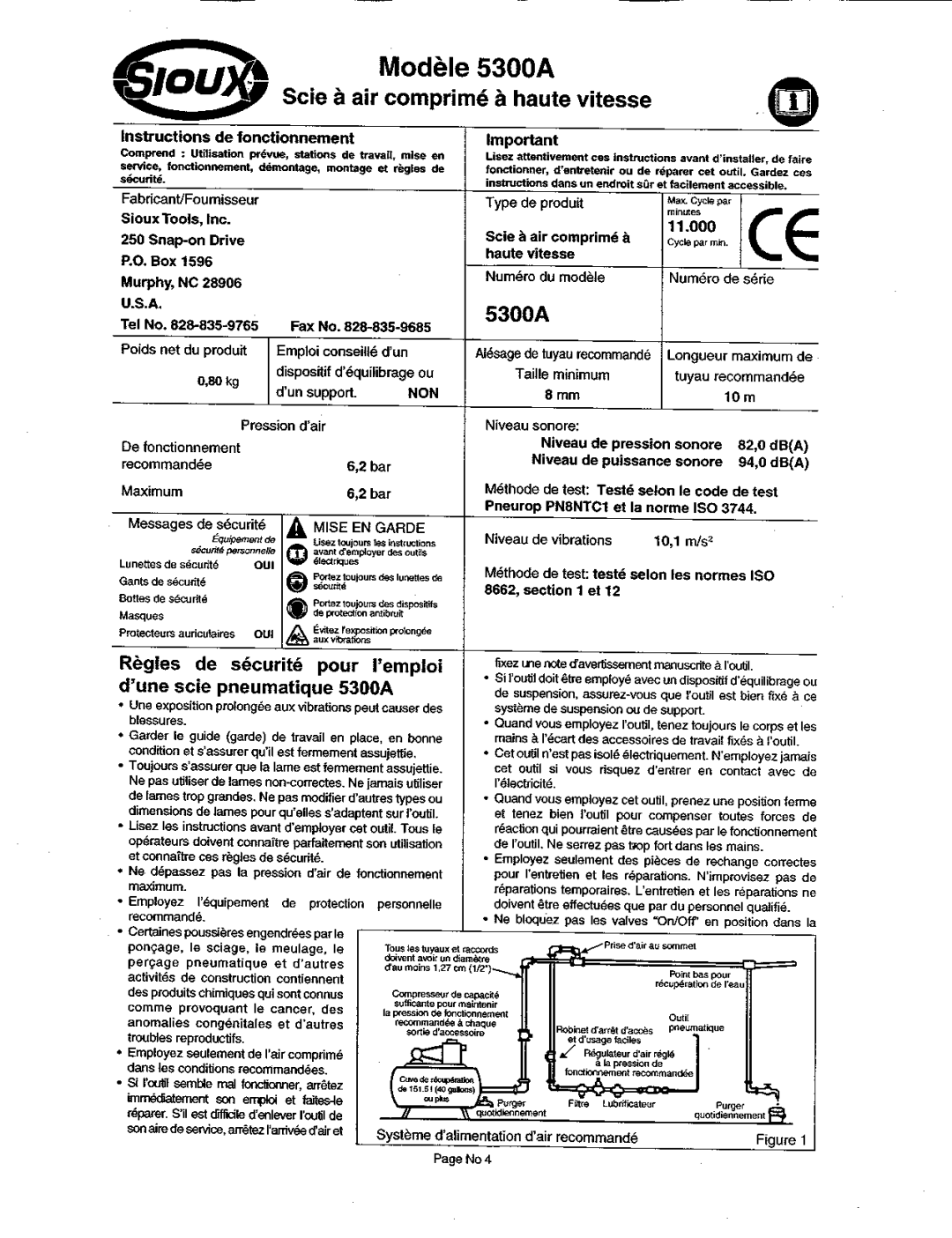 Sioux Tools 5300A manual 