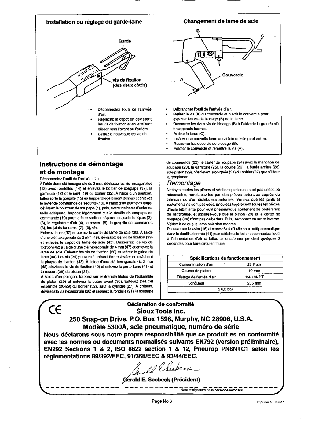 Sioux Tools 5300A manual 