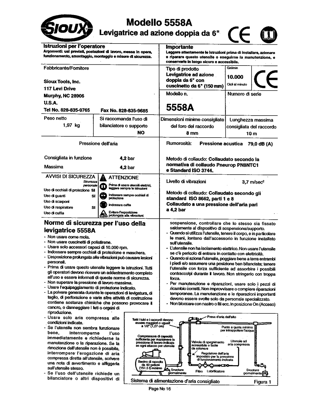 Sioux Tools 5558A manual 