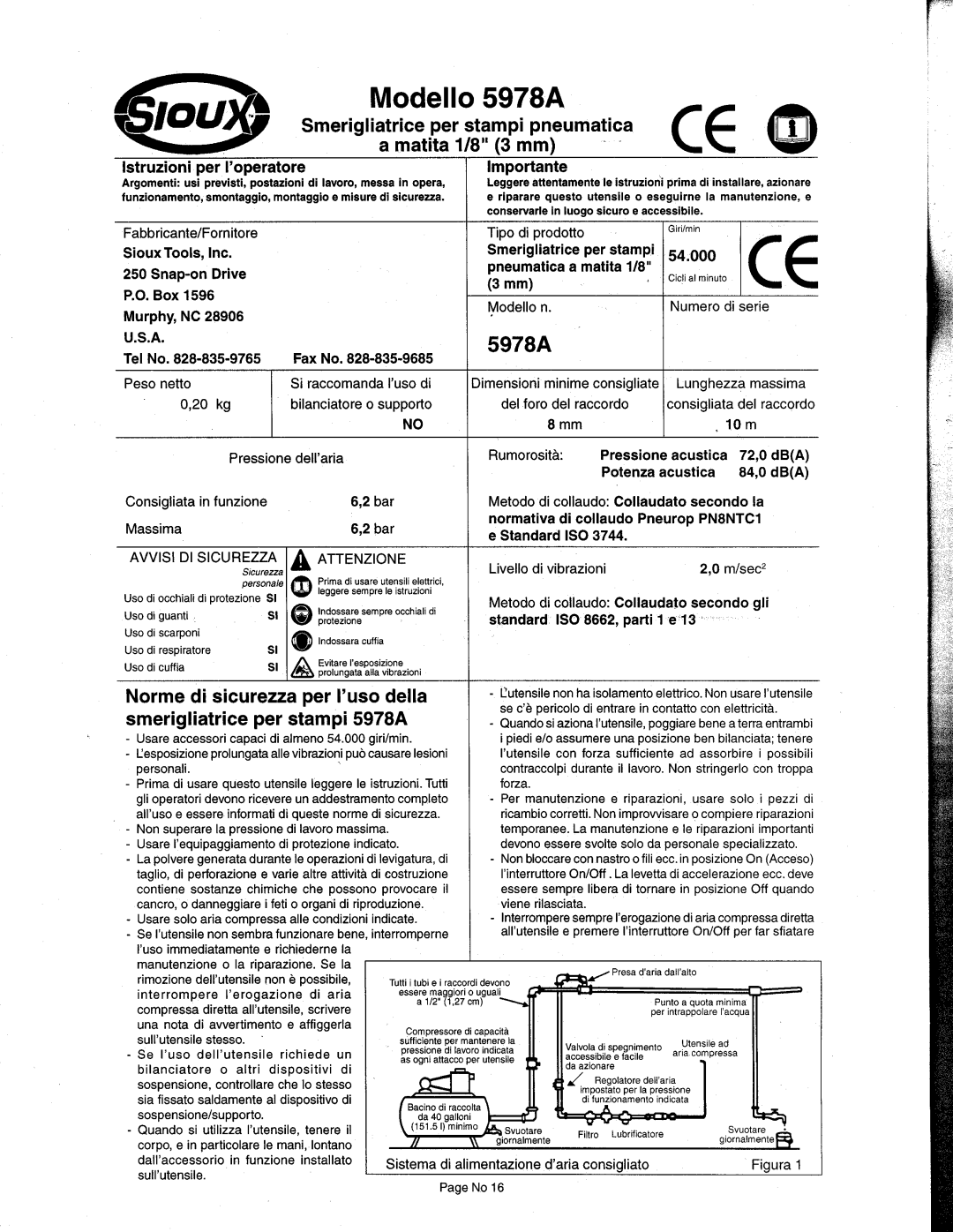 Sioux Tools 5978A manual 