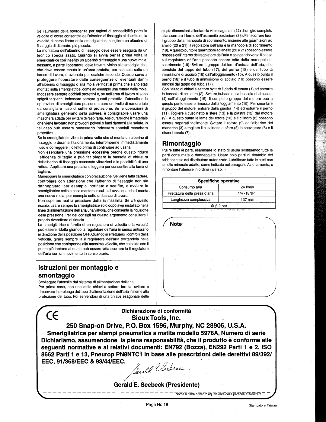 Sioux Tools 5978A manual 