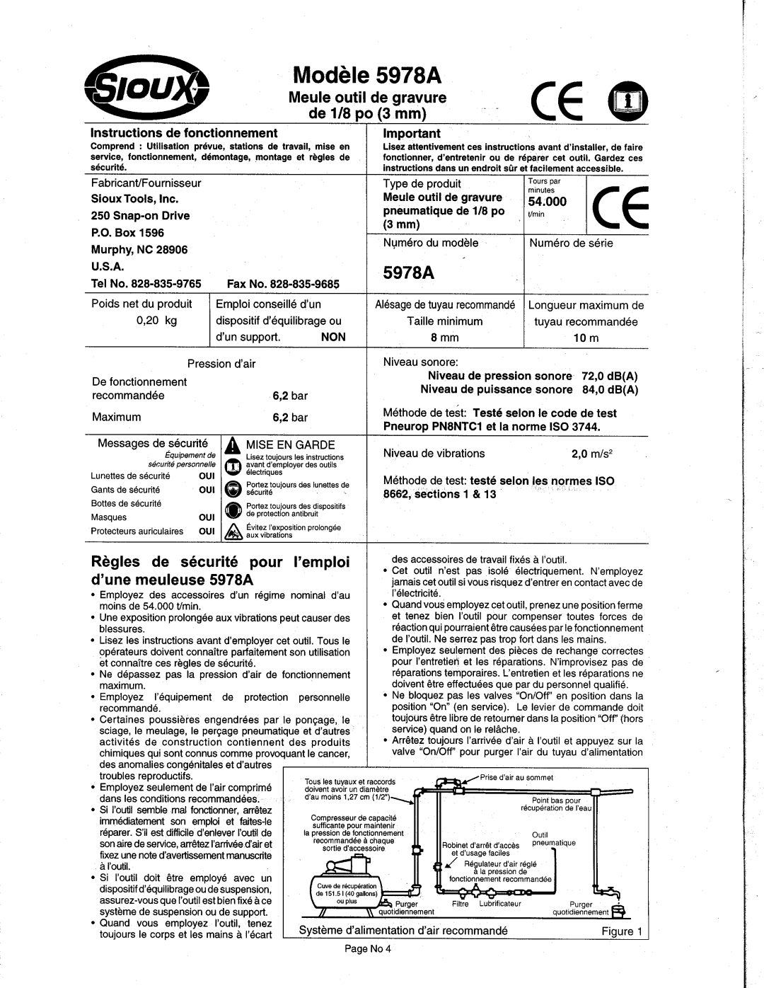 Sioux Tools 5978A manual 