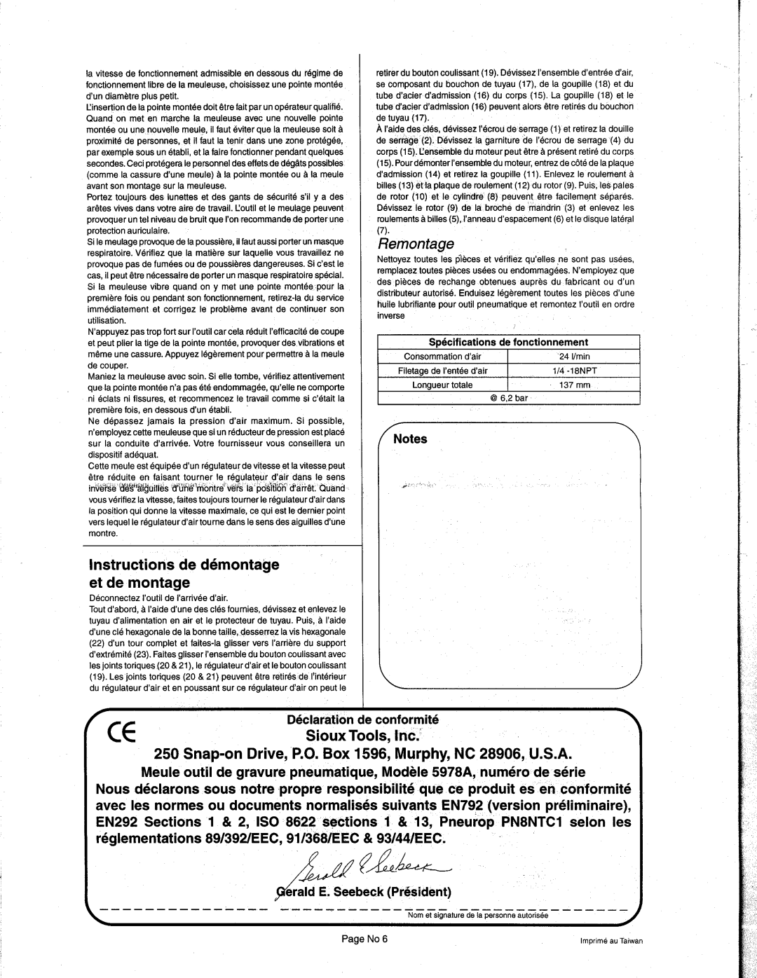 Sioux Tools 5978A manual 