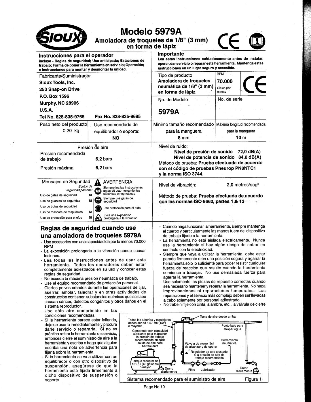 Sioux Tools 5979A manual 