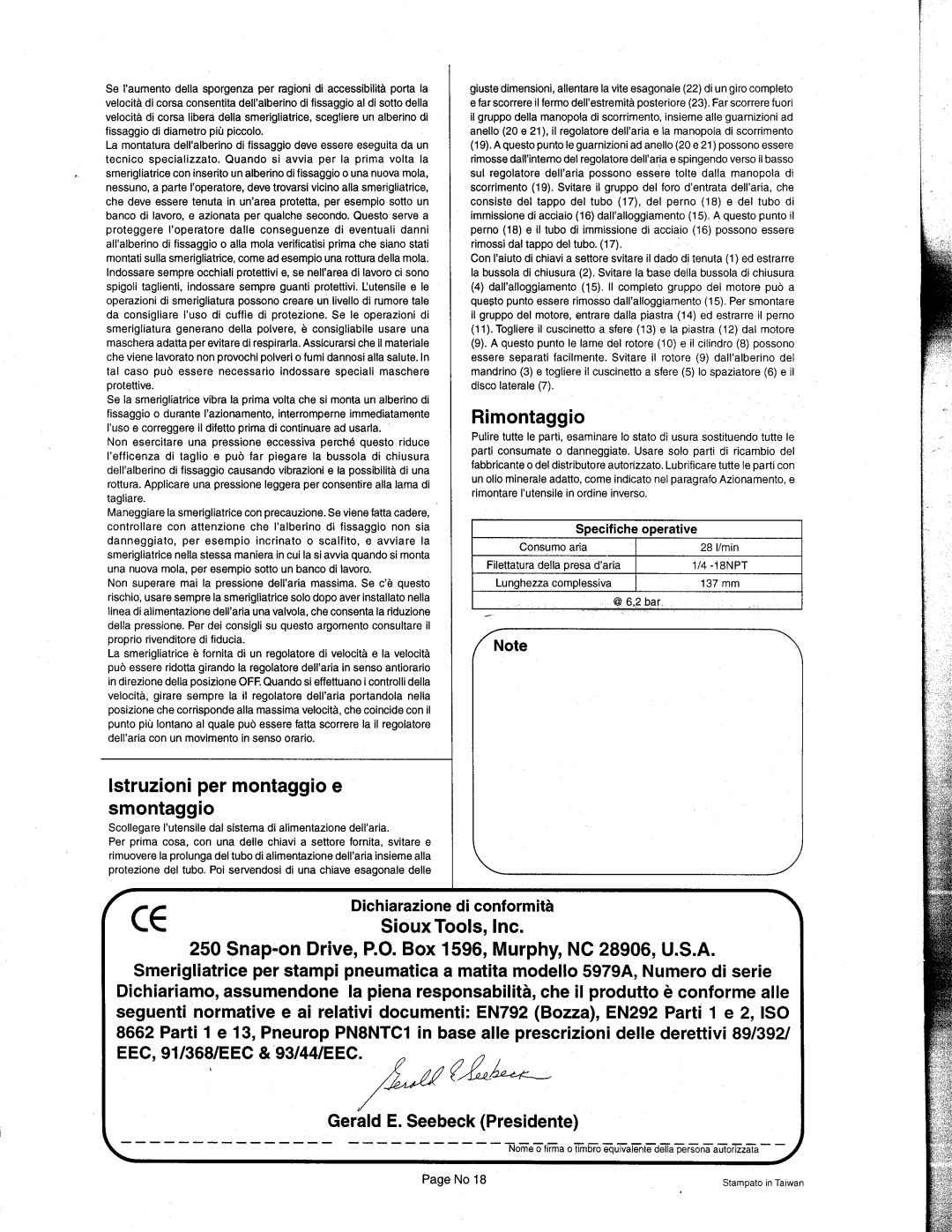 Sioux Tools 5979A manual 