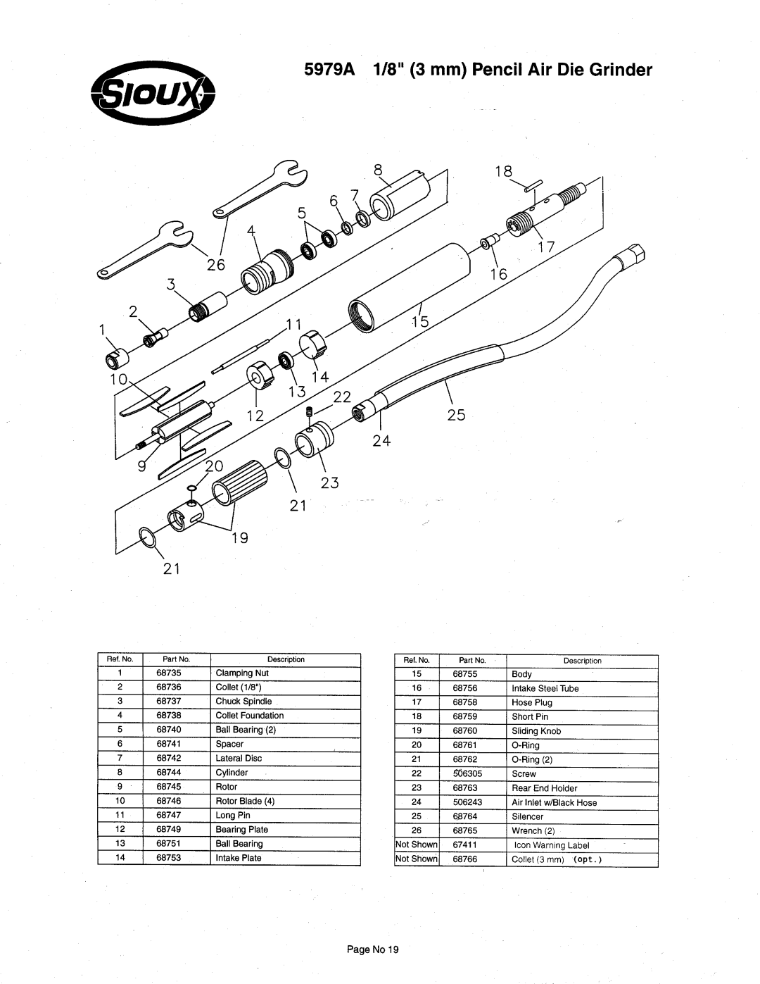 Sioux Tools 5979A manual 