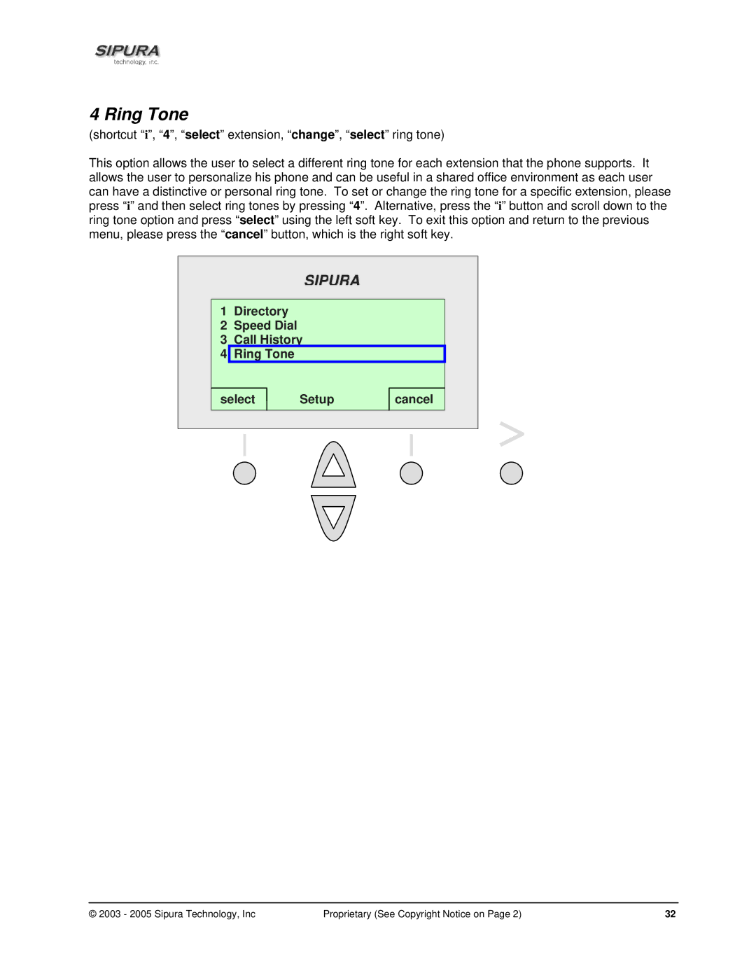 Sipura Technology SPA-841 manual Ring Tone 