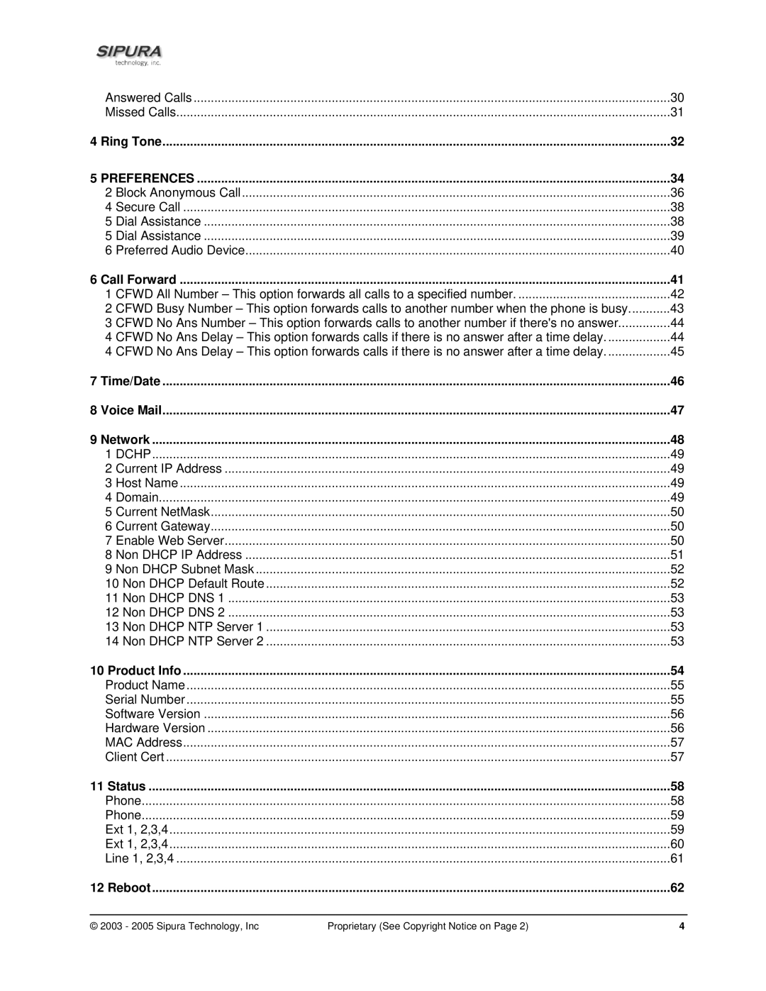 Sipura Technology SPA-841 manual Preferences 