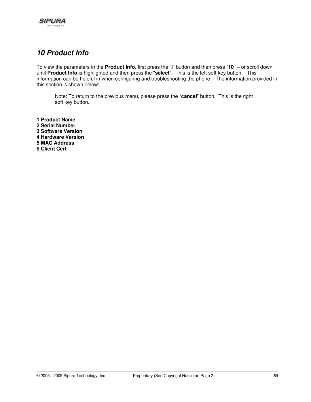 Sipura Technology SPA-841 manual Product Info 