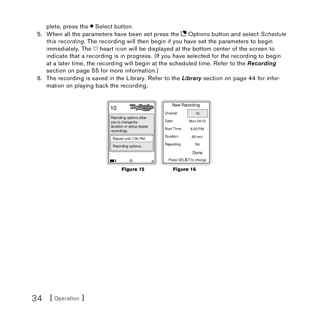 Sirius Satellite Radio 100 manual New Recording 