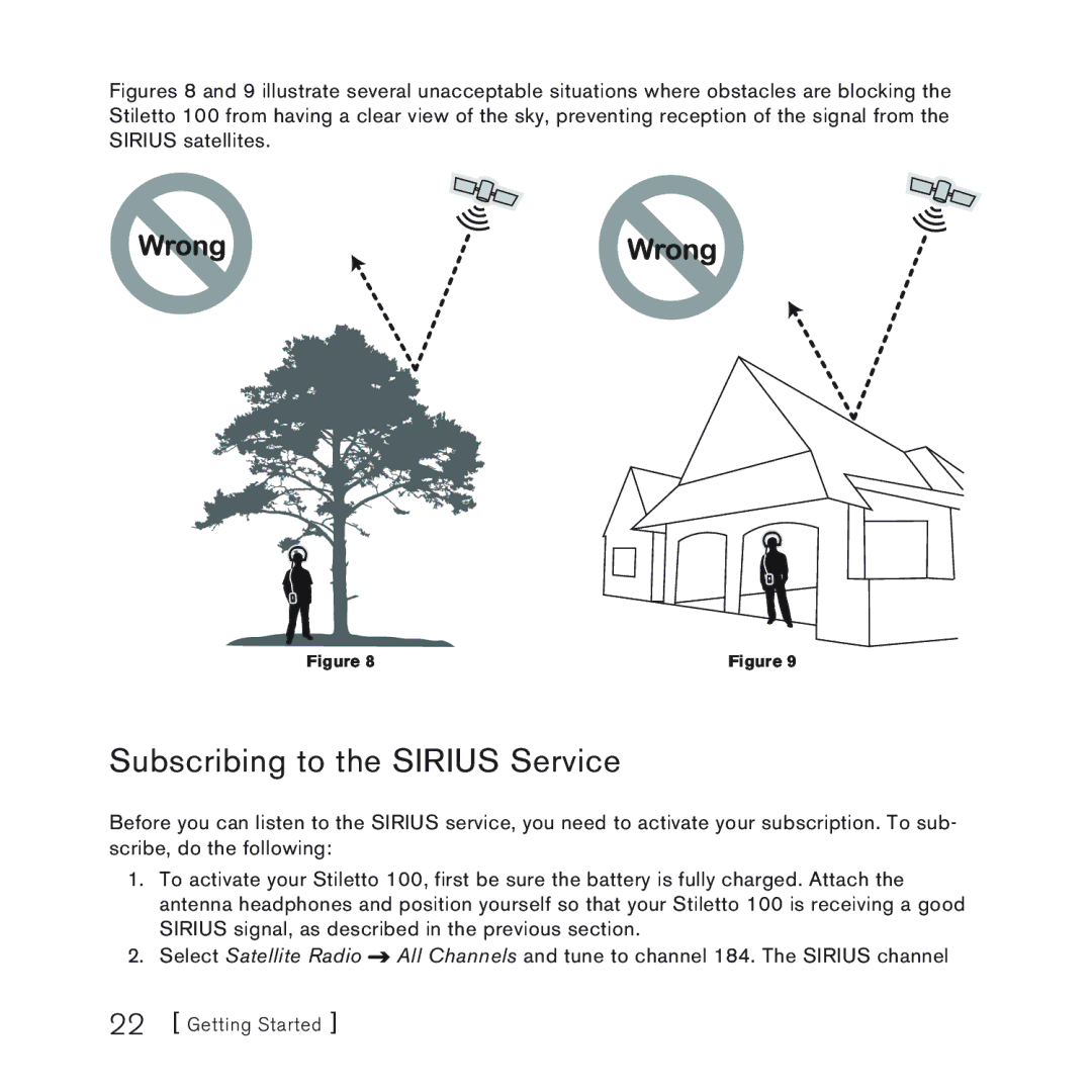 Sirius Satellite Radio 100 manual Subscribing to the Sirius Service 